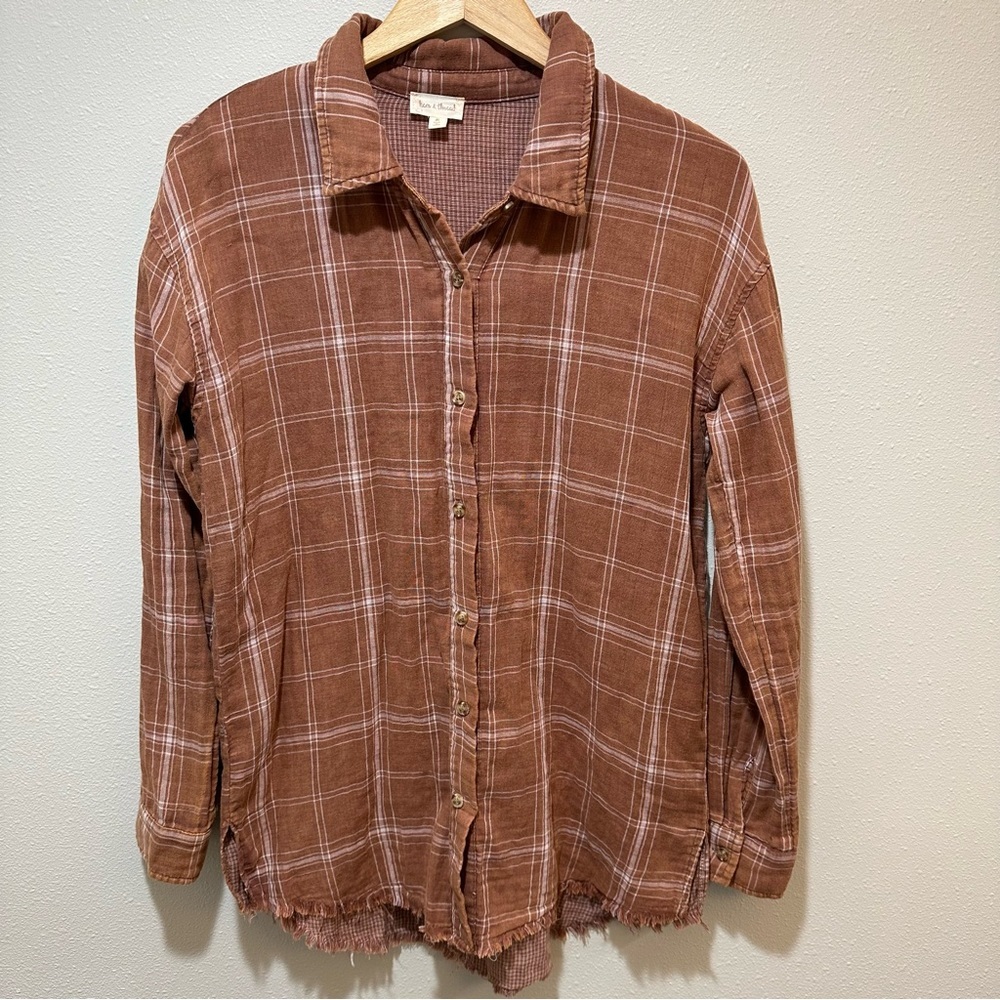 Hem & Thread Raw Edge Button Down - image 2